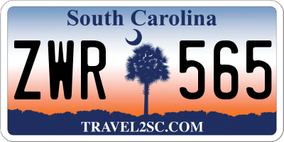SC license plate ZWR565