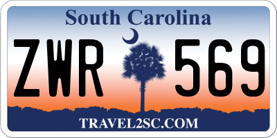 SC license plate ZWR569
