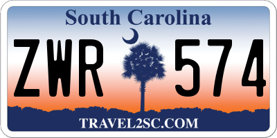 SC license plate ZWR574