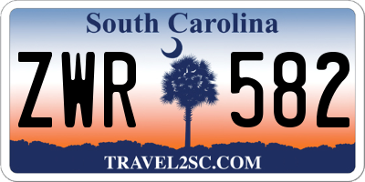 SC license plate ZWR582