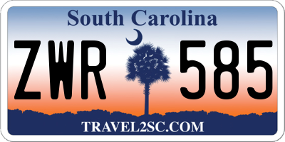 SC license plate ZWR585