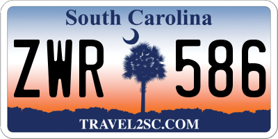 SC license plate ZWR586