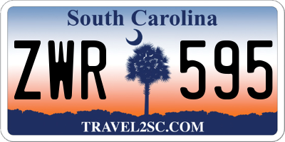 SC license plate ZWR595