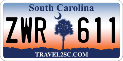 SC license plate ZWR611