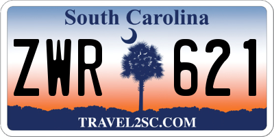 SC license plate ZWR621