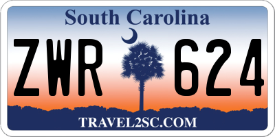 SC license plate ZWR624