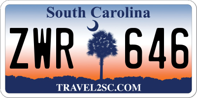 SC license plate ZWR646