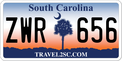 SC license plate ZWR656