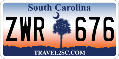 SC license plate ZWR676