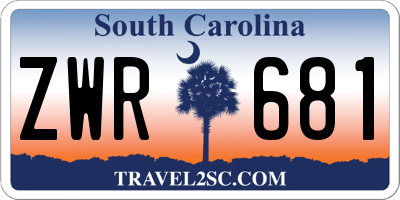 SC license plate ZWR681