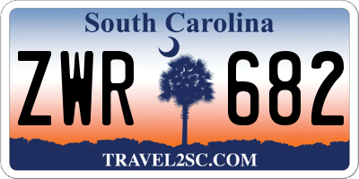 SC license plate ZWR682