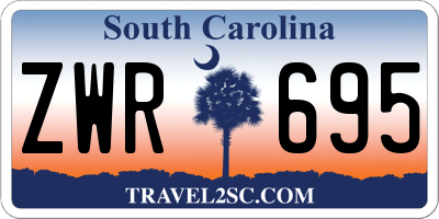 SC license plate ZWR695