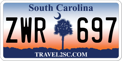 SC license plate ZWR697