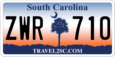 SC license plate ZWR710