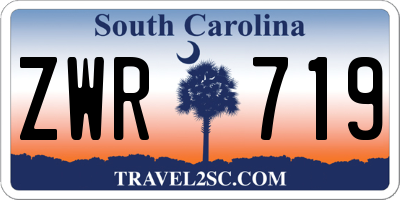SC license plate ZWR719