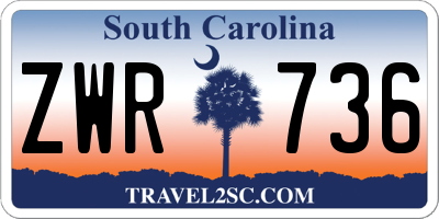 SC license plate ZWR736