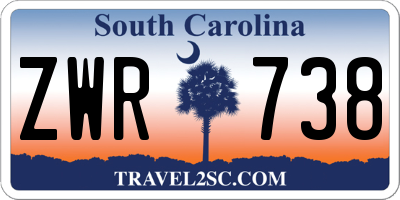 SC license plate ZWR738