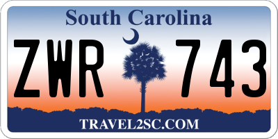 SC license plate ZWR743