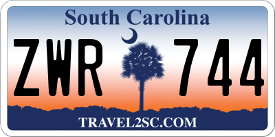 SC license plate ZWR744