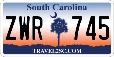 SC license plate ZWR745