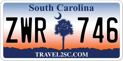 SC license plate ZWR746