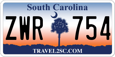 SC license plate ZWR754