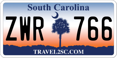 SC license plate ZWR766