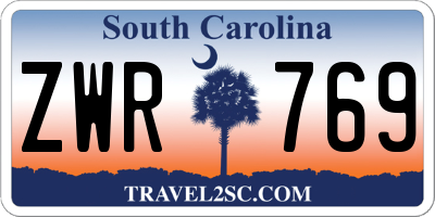 SC license plate ZWR769