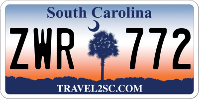 SC license plate ZWR772