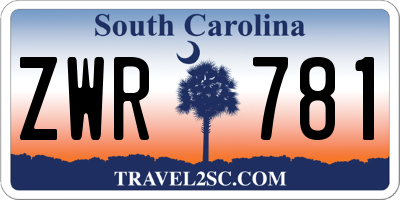 SC license plate ZWR781