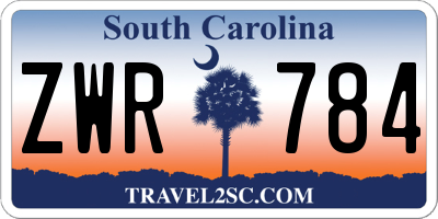 SC license plate ZWR784