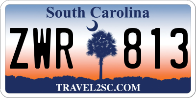 SC license plate ZWR813