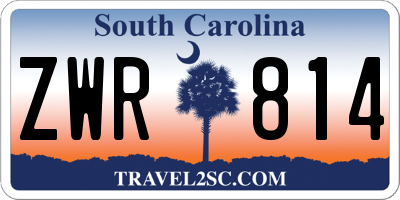 SC license plate ZWR814