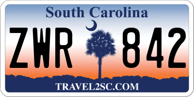 SC license plate ZWR842