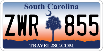 SC license plate ZWR855