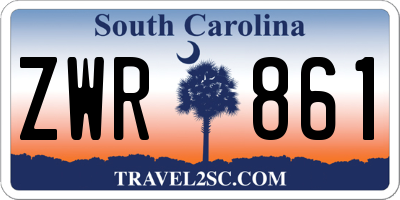SC license plate ZWR861