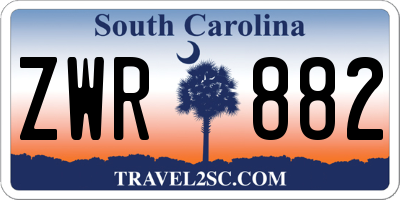 SC license plate ZWR882
