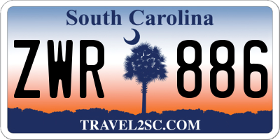 SC license plate ZWR886