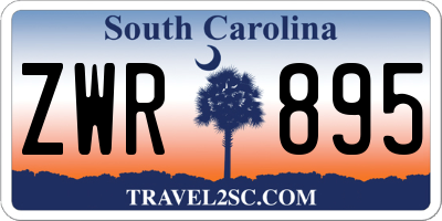 SC license plate ZWR895