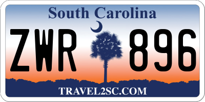 SC license plate ZWR896