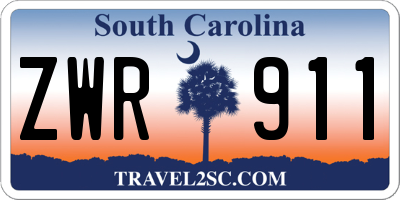 SC license plate ZWR911