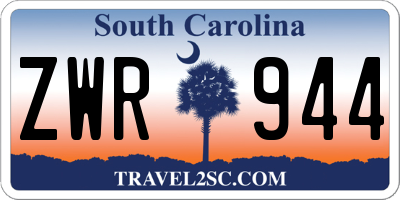 SC license plate ZWR944