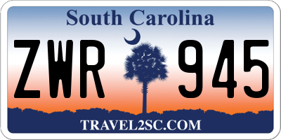 SC license plate ZWR945