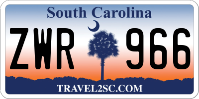 SC license plate ZWR966
