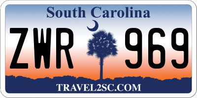 SC license plate ZWR969