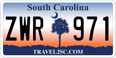 SC license plate ZWR971