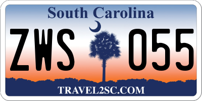 SC license plate ZWS055