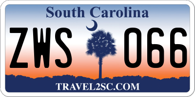 SC license plate ZWS066