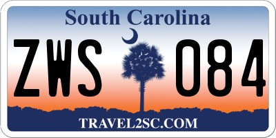 SC license plate ZWS084
