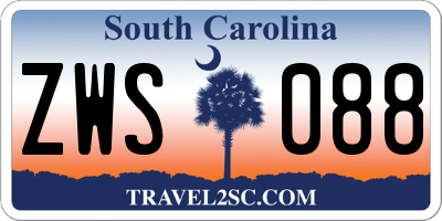 SC license plate ZWS088